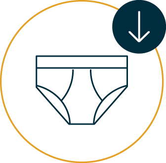 line graphic image of underwear